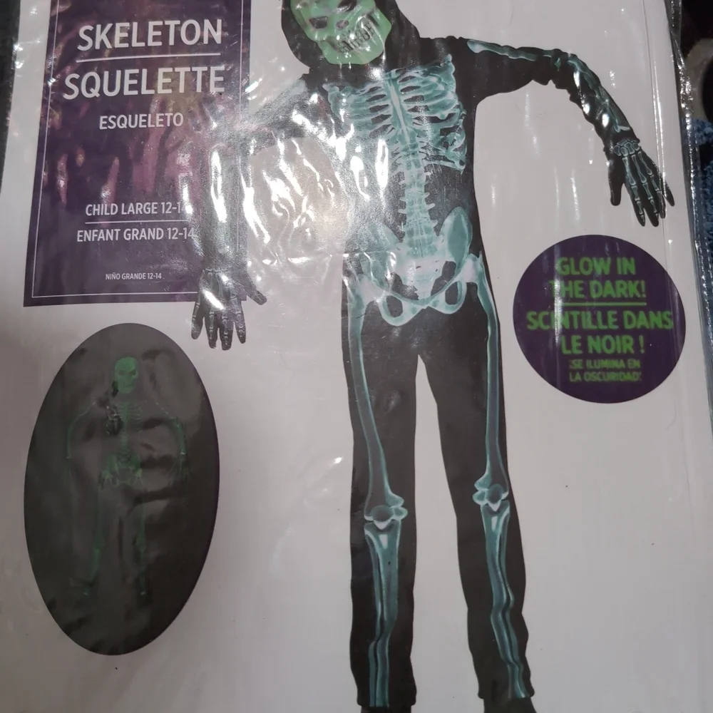 Glow-in-the-Dark Skeleton Costume for Kids